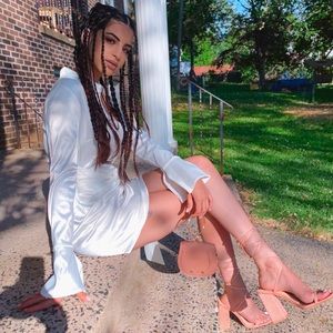 Fashion nova white dress in small